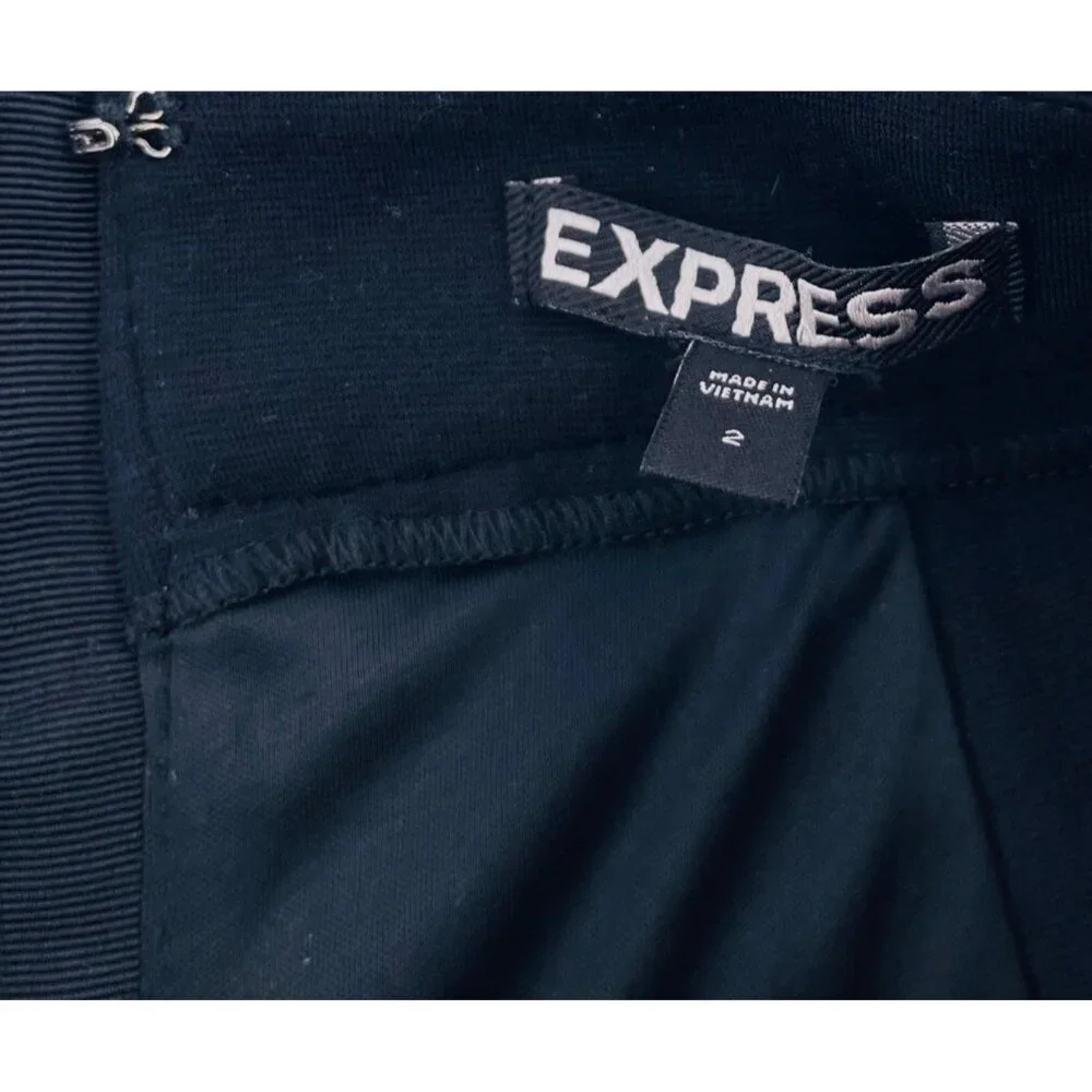 Express Womens Black & Gray‎ Stretch Pencil Skirt Size 12